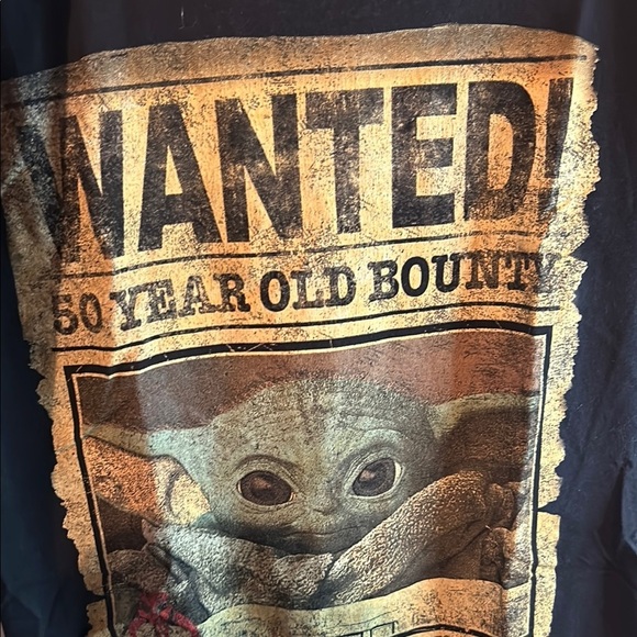 Star Wars Black Vintage Baby Yoda Tee - Picture 3 of 7